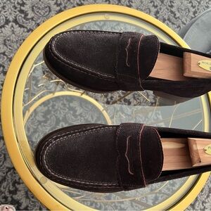 Cole Haan Dark Brown Suede Loafers